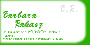 barbara rakasz business card